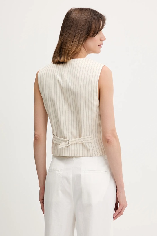 Îmbrăcăminte Sisley vestă cu amestec de in 25ICLJ00S bej