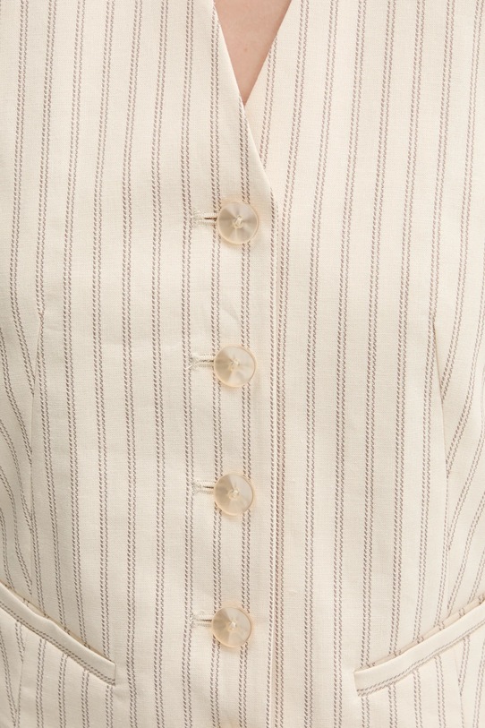 Sisley vestă cu amestec de in 25ICLJ00S bej