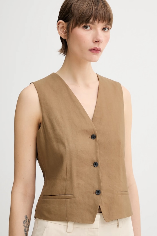 Ленен елек Marc O'Polo зелен 504095281007