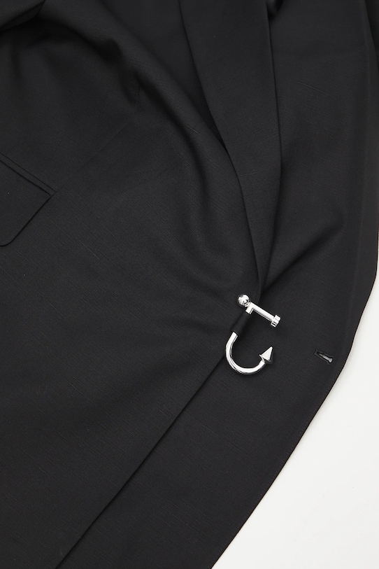 Піджак з домішкою шовку JW Anderson Tailored Wrap JK0369.PG1684.999 чорний