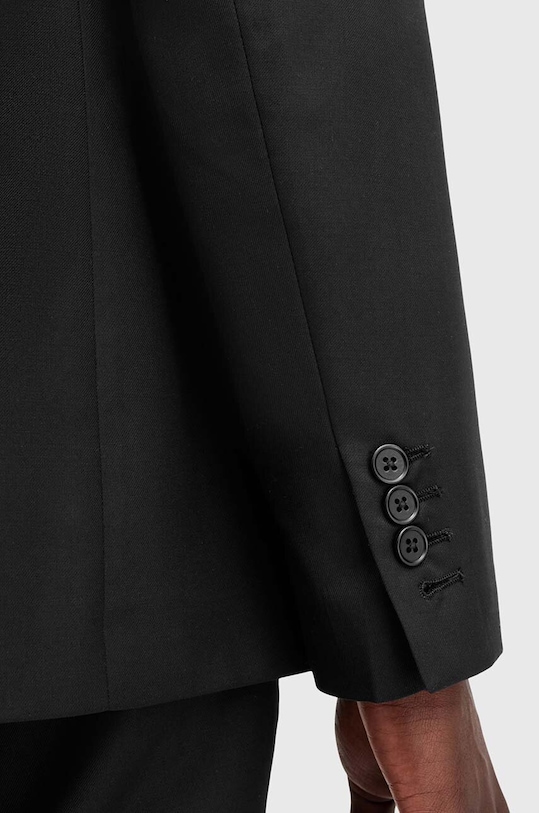 Odzież AllSaints marynarka z domieszką wełny TISBURY M029QB czarny