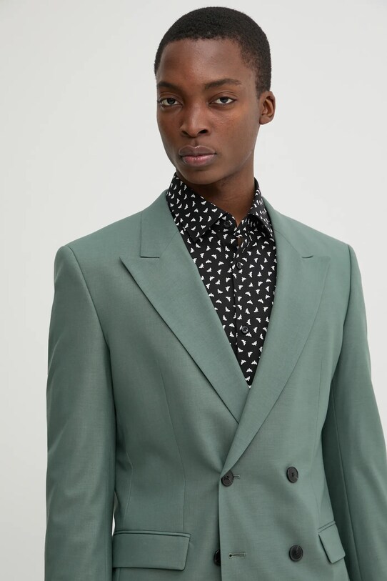 Μάλλινο σακάκι HUGO πράσινο 50537779