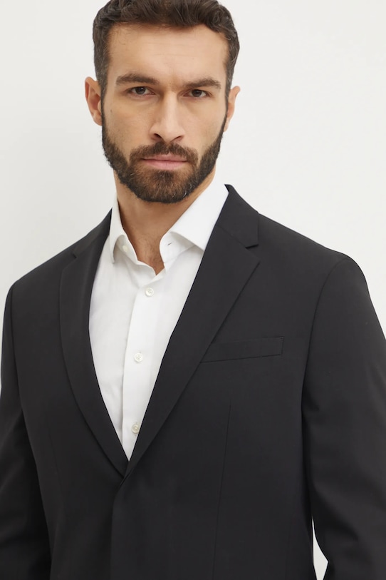 Vlněné sako Calvin Klein černá K10K114345
