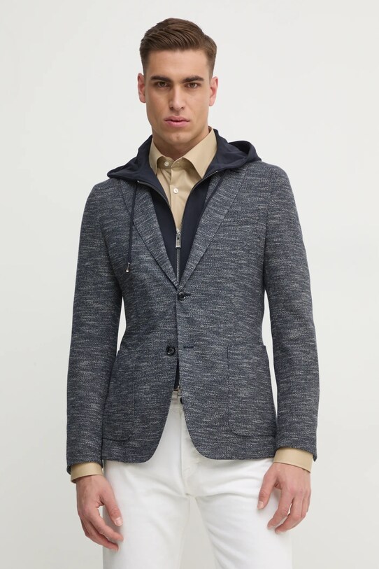 BOSS marynarka bez podszewki granatowy 50535007