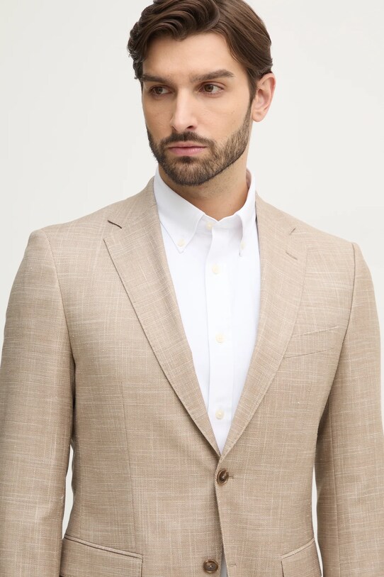 BOSS geacă de lână bej 50539804