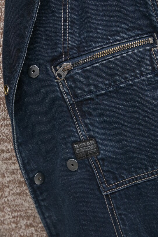 G-Star geacă din denim D25263.D489 bleumarin