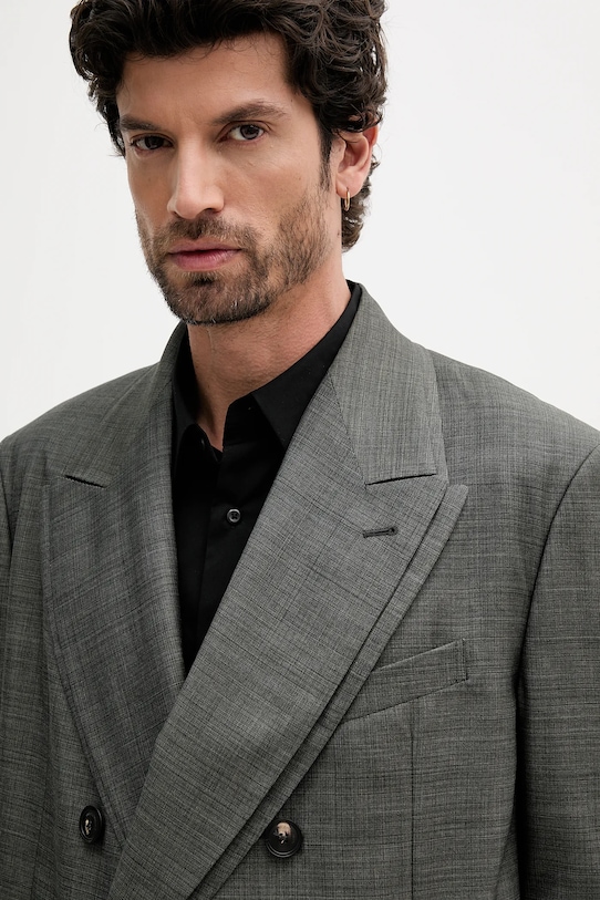 Emporio Armani sacou de lână EM002349.TE10180 gri