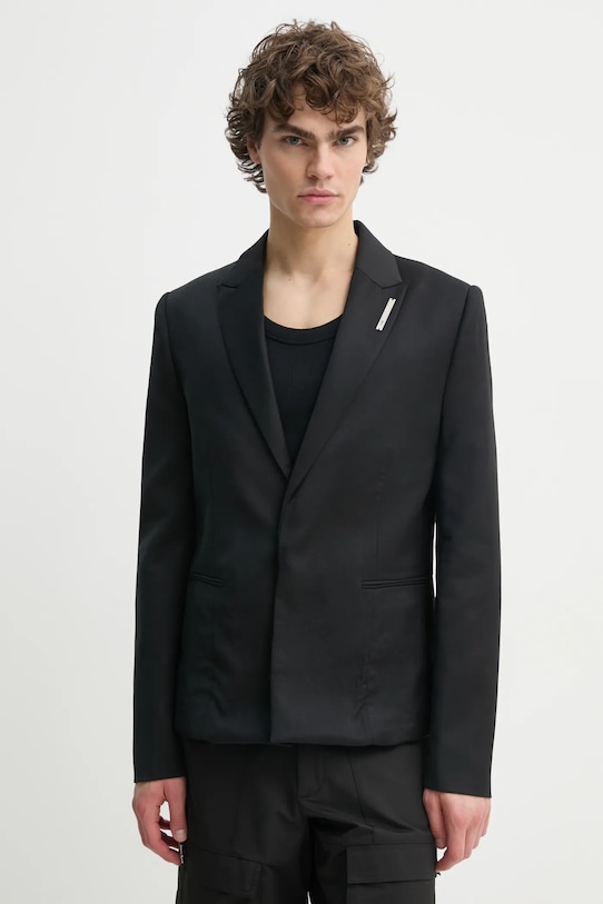 Heliot Emil geaca de lana cu captuseala negru SS25.M.04.048.BLK01