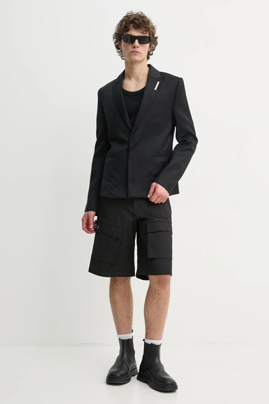 Vlnené sako Heliot Emil SS25.M.04.048.BLK01 čierna SS25