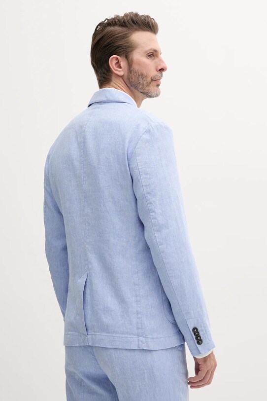 Odzież United Colors of Benetton marynarka lniana 23B3UW014 niebieski