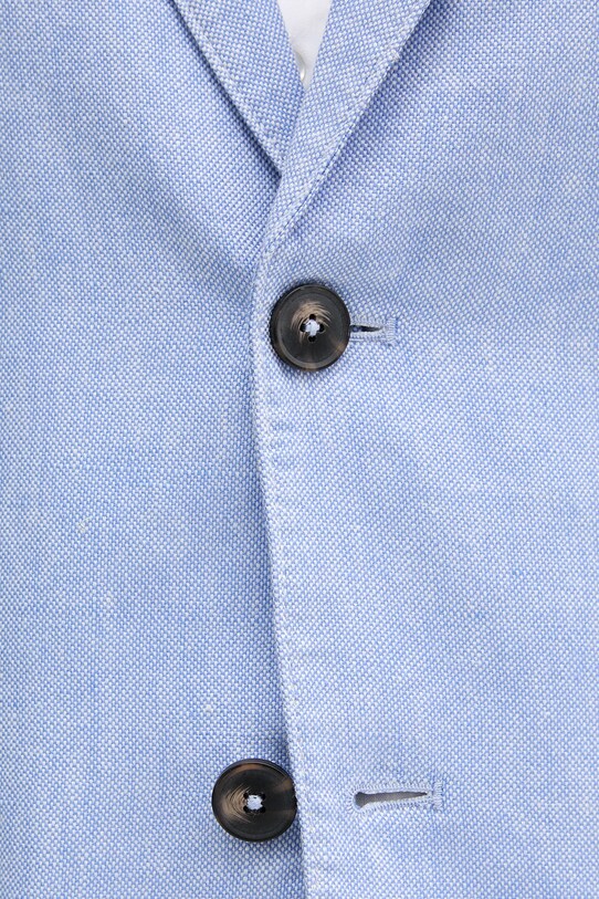 United Colors of Benetton marynarka lniana 23B3UW014 niebieski