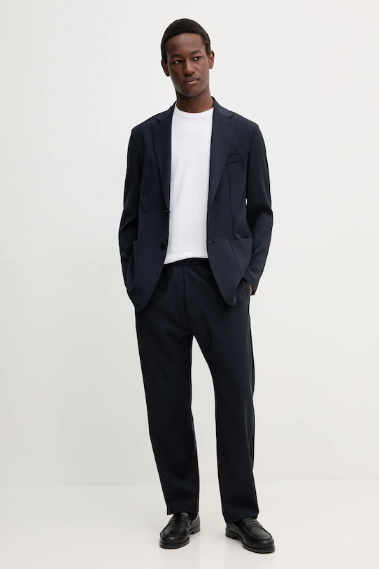 Вовняний піджак BARENA VENEZIA Camicia Mola GIU5057.478 темно-синій SS25