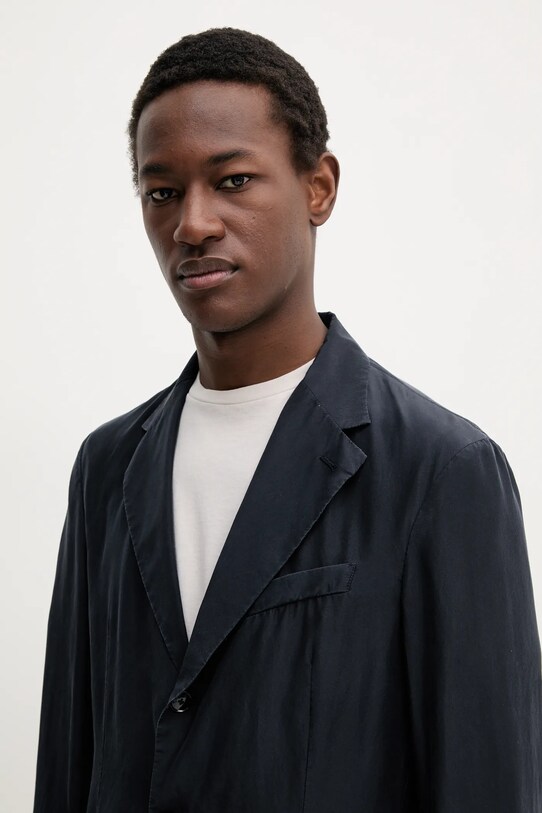 Шовковий піджак BARENA VENEZIA Camicia Mola темно-синій GIU5058.4134