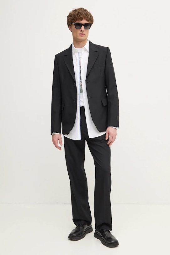 ZADIG&VOLTAIRE blézer gyapjú keverékből szövet fekete WMBL00165.19W.001