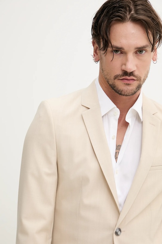 HUGO geacă de lână bej 50540280