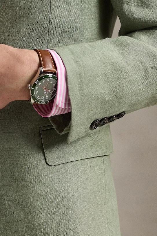 Льняной жакет Polo Ralph Lauren 715966909 зелёный