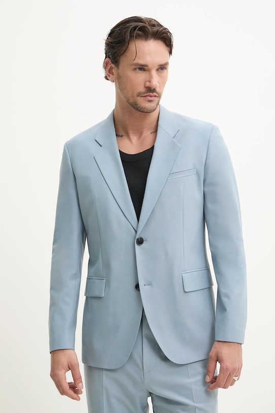 HUGO marynarka wełniana regular niebieski 50530143