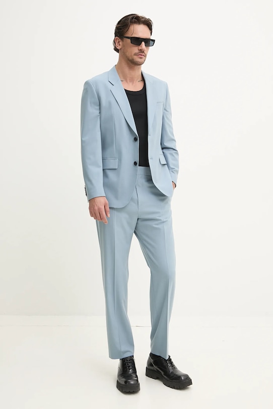 HUGO marynarka wełniana 50530143 niebieski SS25