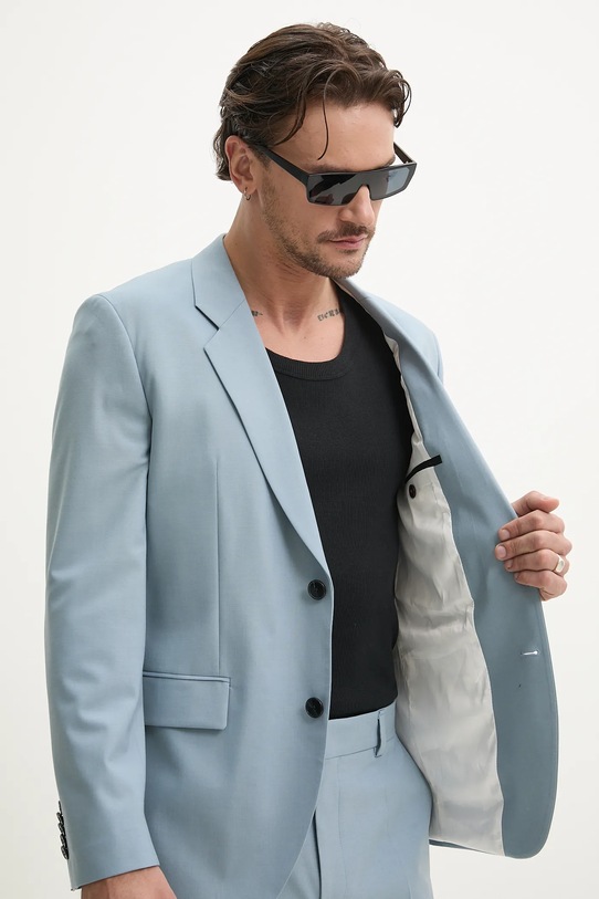 HUGO marynarka wełniana 50530143 niebieski