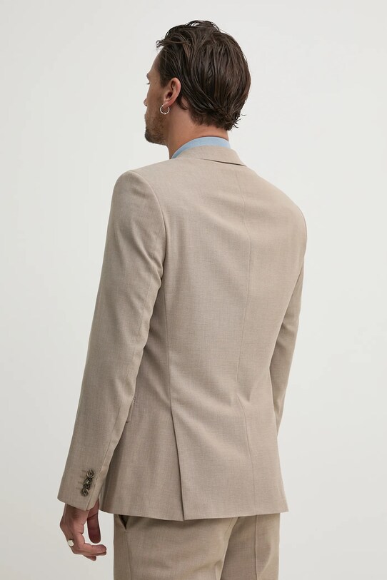 Oblečení Blazer s příměsí vlny HUGO 50538341 béžová