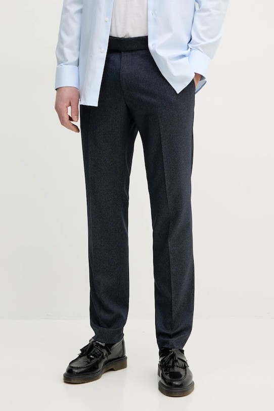 BOSS garnitur wełniany granatowy 50540774