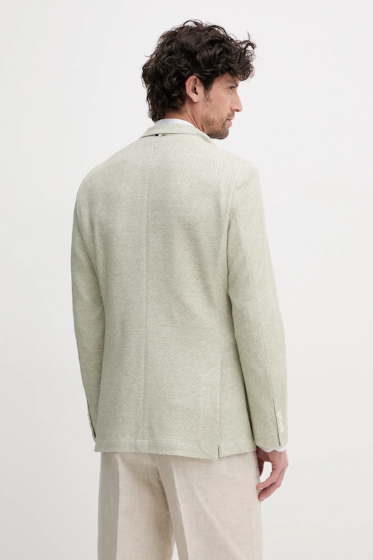 Ρούχα Blazer με μείγμα λινών BOSS 50542639 πράσινο