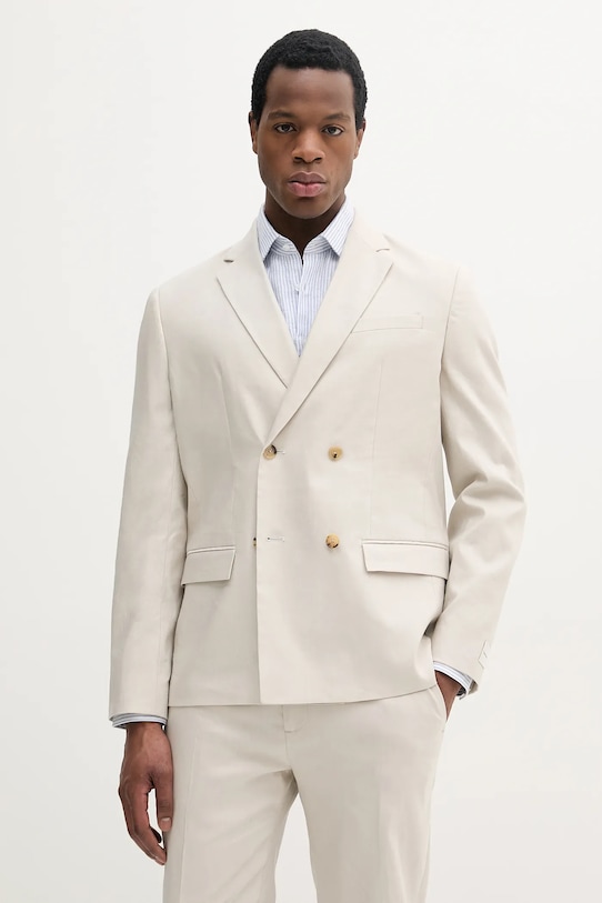 Calvin Klein marynarka regular beżowy K10K114481