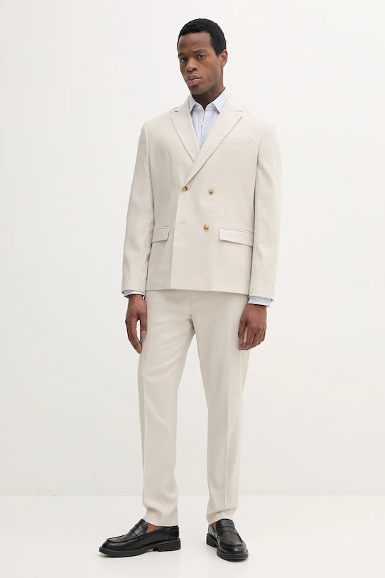 Calvin Klein marynarka K10K114481 beżowy SS25