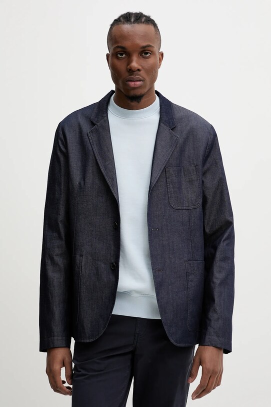 Bavlnené sako PS Paul Smith tmavomodrá M2R.2344.P22337
