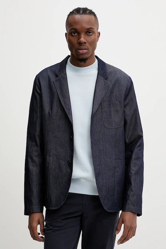 Bavlnené sako PS Paul Smith tmavomodrá M2R.2344.P22337