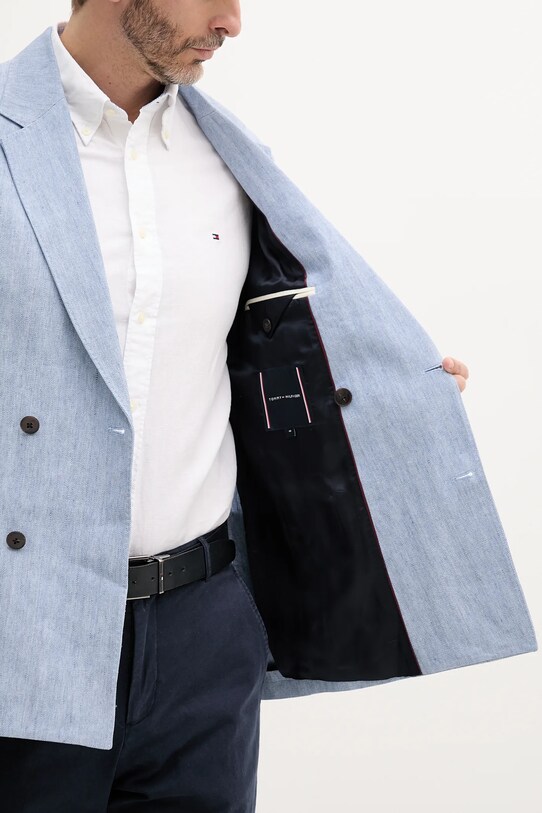 Tommy Hilfiger giacca in lino misto MW0MW38895