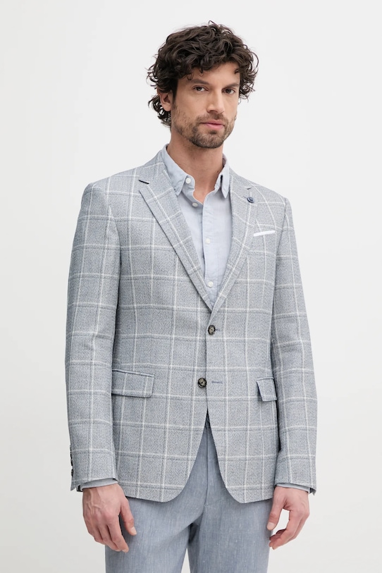 Sako s prímesou ľanu Joop! slim sivá 30046564