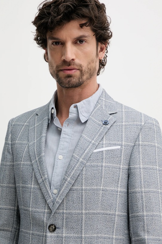 Joop! marynarka z domieszką lnu niebieski 30046564