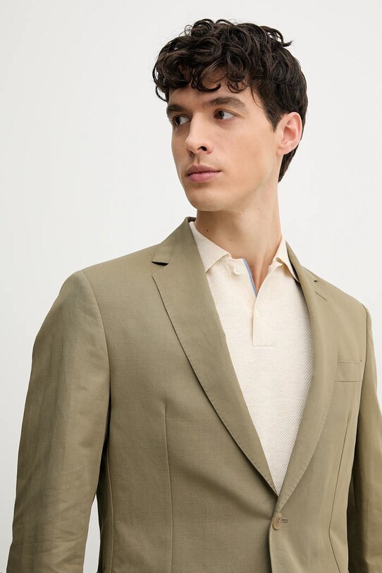 Hackett London blazer din amestec de in verde HM470595R