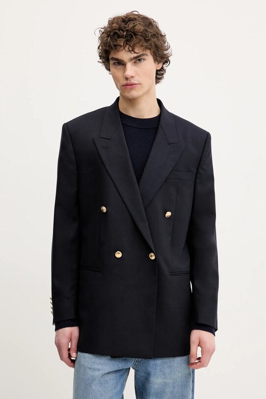 Μάλλινο σακάκι Sunflower κανονικό σκούρο μπλε 4174.SFR