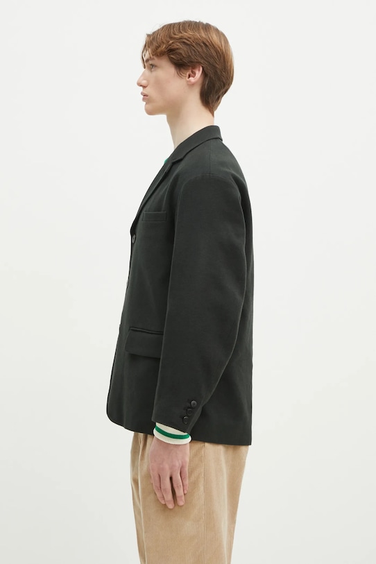 Visvim marynarka wełniana Bowen Blazer 125105013021 czarny SS25