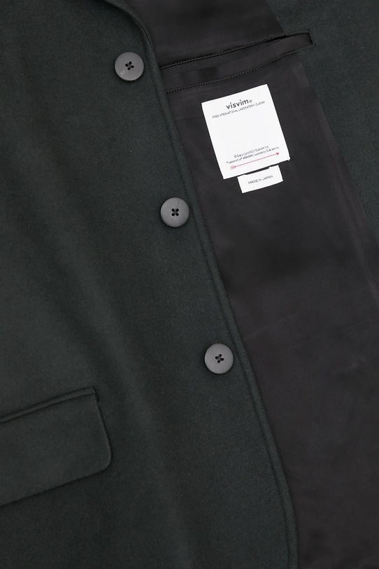 Visvim marynarka wełniana Bowen Blazer 125105013021 czarny