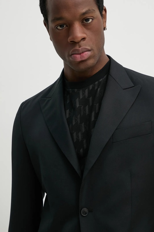 Karl Lagerfeld marynarka wełniana KL STUDIO czarny 552055.155422