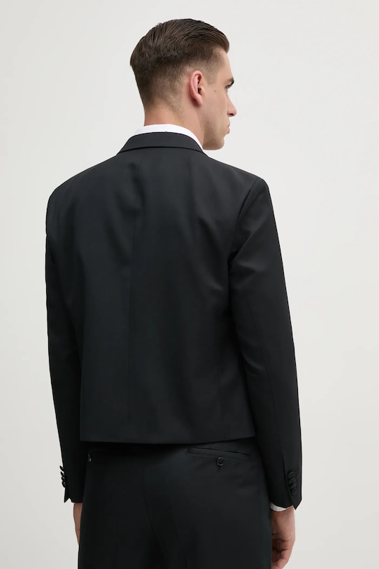 Odzież Karl Lagerfeld marynarka wełniana KL STUDIO 552055.155423 czarny