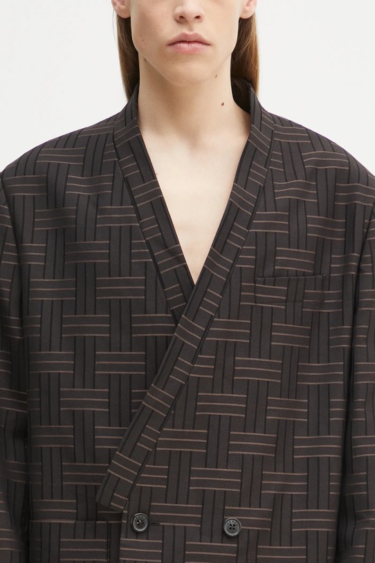 Vlnené sako Kenzo hnedá FF55VE1309JT.90