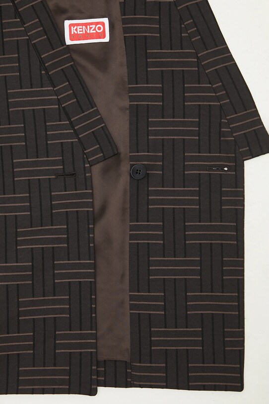 Vlnené sako Kenzo FF55VE1309JT.90 hnedá