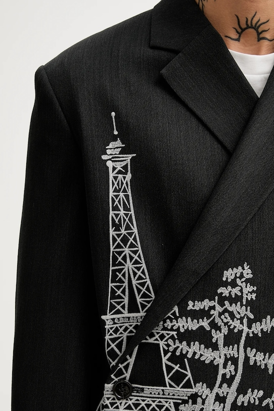 Піджак з домішкою вовни Kenzo FF55VE1429RI.99 чорний