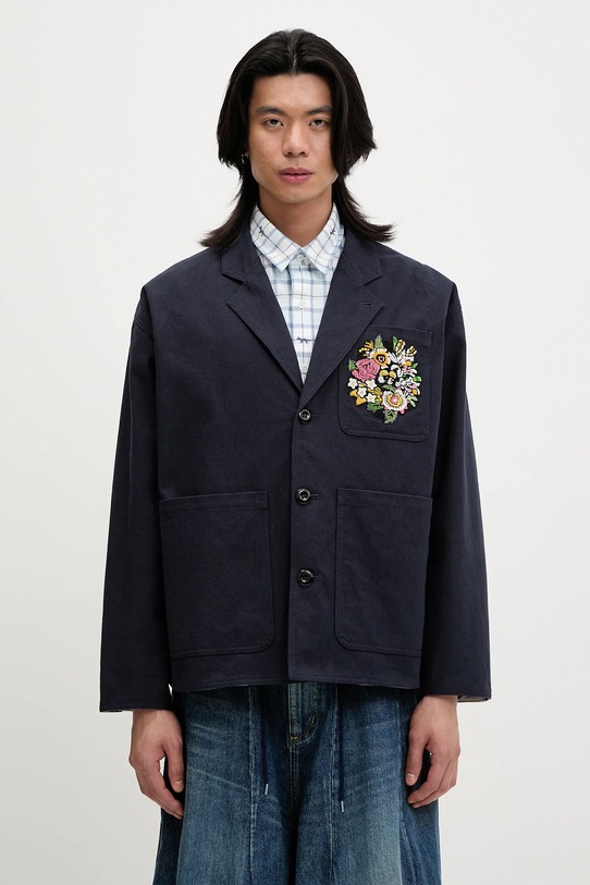 Kenzo marynarka tkanina granatowy FF55VE2319GV.79