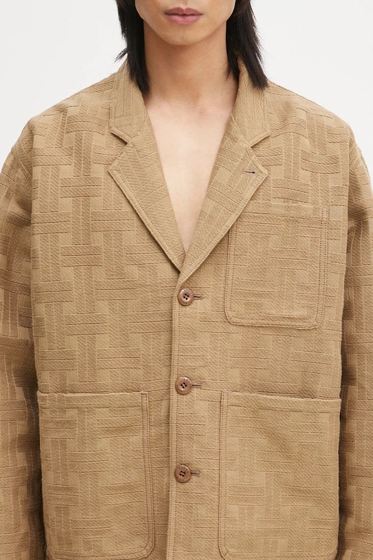 Пиджак с примесью льна Kenzo бежевый FF55VE2329JH.10