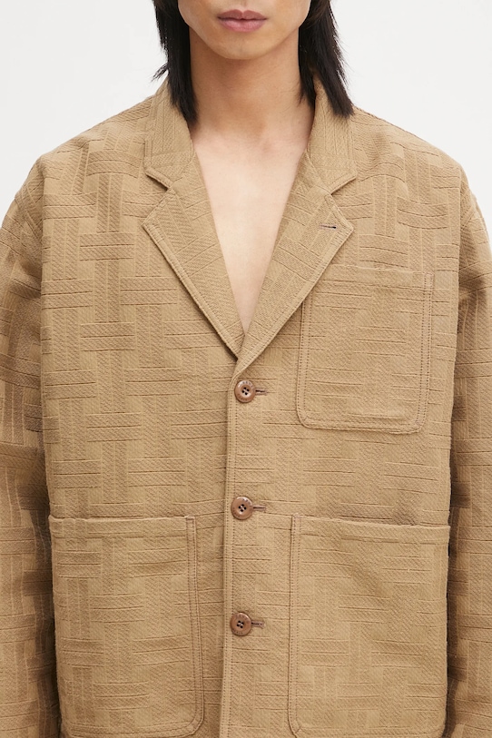 Пиджак с примесью льна Kenzo бежевый FF55VE2329JH.10