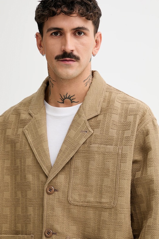 Пиджак с примесью льна Kenzo зелёный FF55VE2329JH.10