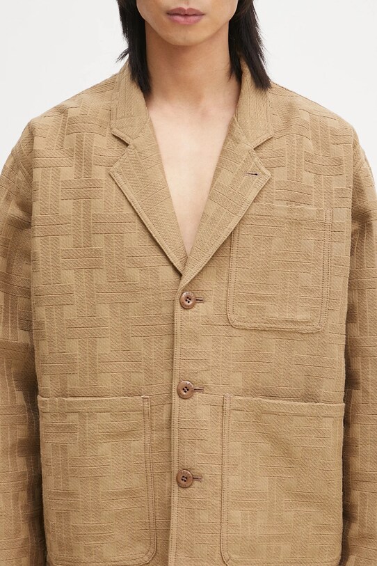 Kenzo linen blend blazer green FF55VE2329JH.10