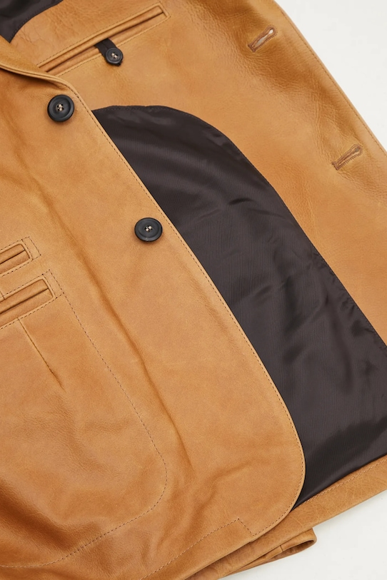 Our Legacy blazer in pelle Opening M2259OBL marrone