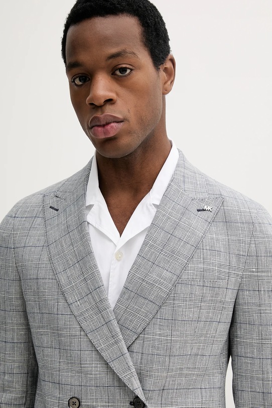 Michael Kors marynarka z domieszką wełny szary MK0SB01077