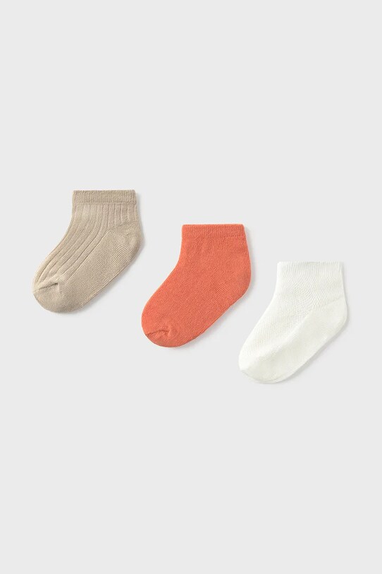 Mayoral sosete copii 3-pack sosete scurte portocaliu 10869.3A.Baby.PPYA